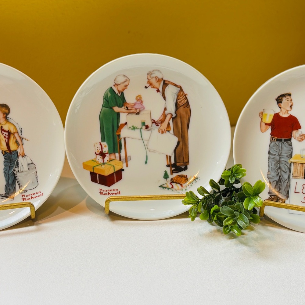 Norman Rockwell Plate Set Heritage Collection Vintage Porcelain